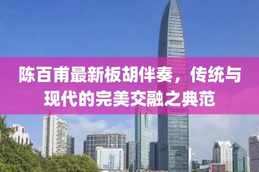 陈百甫最新板胡伴奏，传统与现代的完美交融之典范