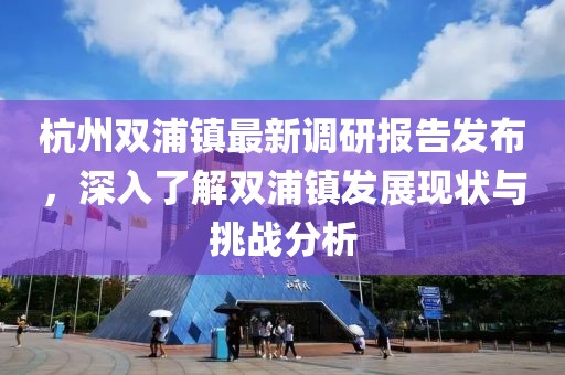 杭州双浦镇最新调研报告发布，深入了解双浦镇发展现状与挑战分析