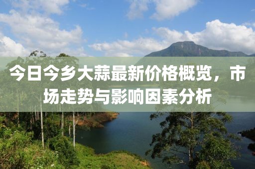 今日今乡大蒜最新价格概览，市场走势与影响因素分析