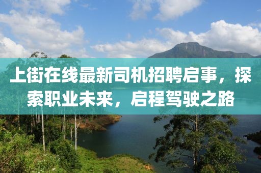 上街在线最新司机招聘启事，探索职业未来，启程驾驶之路