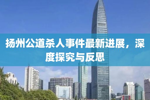 扬州公道杀人事件最新进展，深度探究与反思