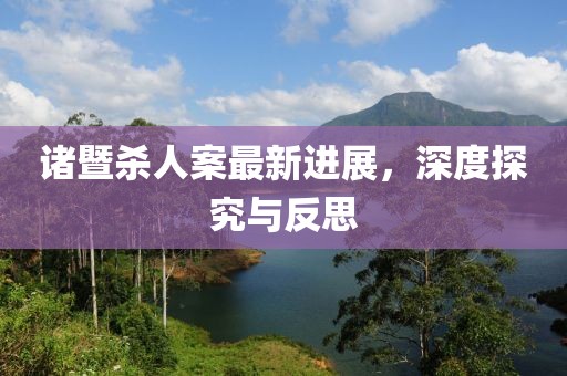诸暨杀人案最新进展，深度探究与反思