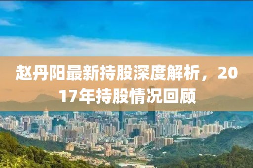 赵丹阳最新持股深度解析，2017年持股情况回顾