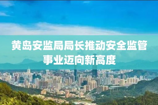 黄岛安监局局长推动安全监管事业迈向新高度