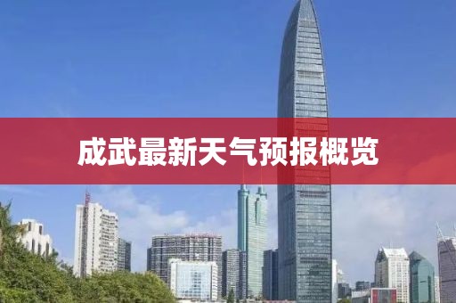 成武最新天气预报概览
