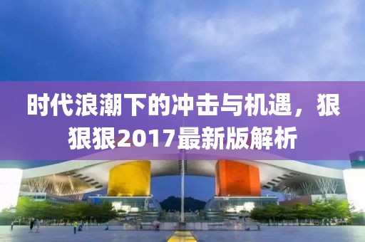 时代浪潮下的冲击与机遇，狠狠狠2017最新版解析