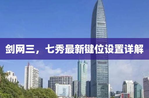 剑网三，七秀最新键位设置详解
