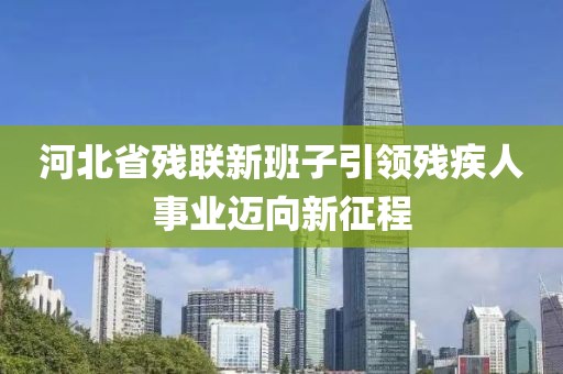 河北省残联新班子引领残疾人事业迈向新征程