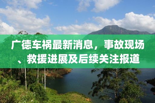广德车祸最新消息，事故现场、救援进展及后续关注报道
