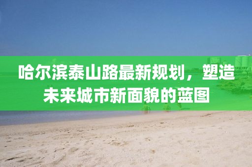 哈尔滨泰山路最新规划，塑造未来城市新面貌的蓝图