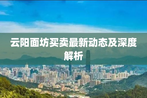 云阳面坊买卖最新动态及深度解析