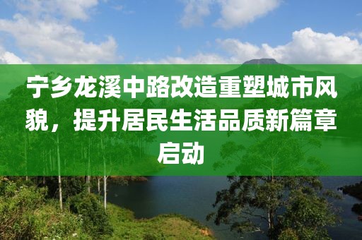 宁乡龙溪中路改造重塑城市风貌，提升居民生活品质新篇章启动
