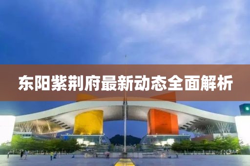 东阳紫荆府最新动态全面解析