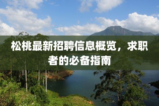 松桃最新招聘信息概览，求职者的必备指南
