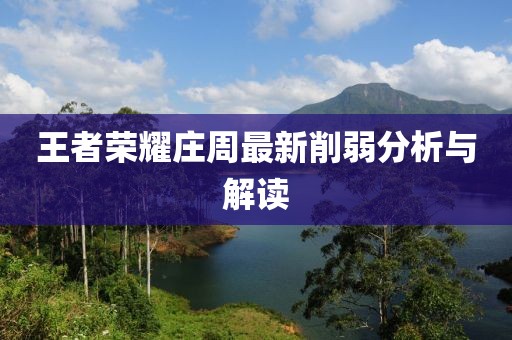 王者荣耀庄周最新削弱分析与解读