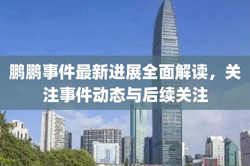 鹏鹏事件最新进展全面解读，关注事件动态与后续关注
