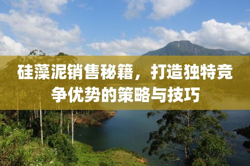硅藻泥销售秘籍，打造独特竞争优势的策略与技巧