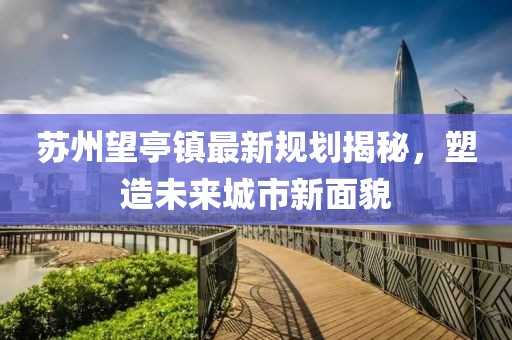 苏州望亭镇最新规划揭秘，塑造未来城市新面貌