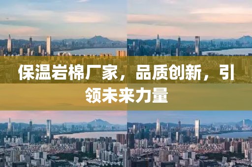 保温岩棉厂家，品质创新，引领未来力量