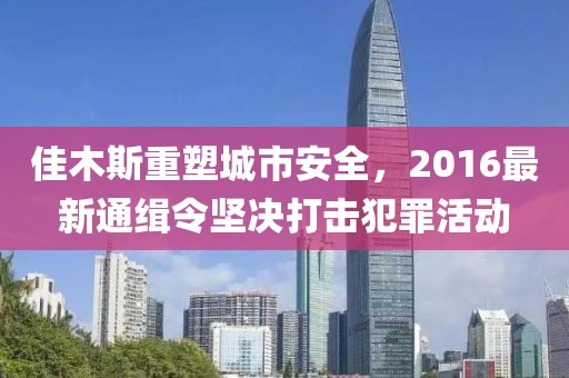 佳木斯重塑城市安全，2016最新通缉令坚决打击犯罪活动
