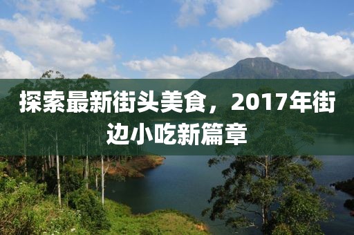 探索最新街头美食，2017年街边小吃新篇章