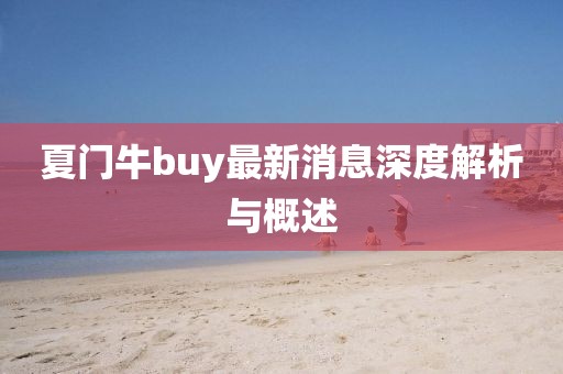 夏门牛buy最新消息深度解析与概述