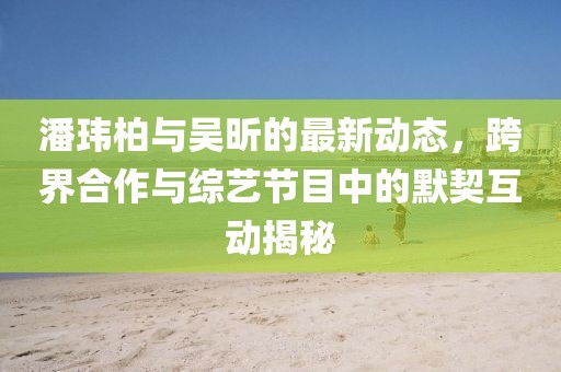 潘玮柏与吴昕的最新动态，跨界合作与综艺节目中的默契互动揭秘