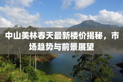 中山美林春天最新楼价揭秘，市场趋势与前景展望