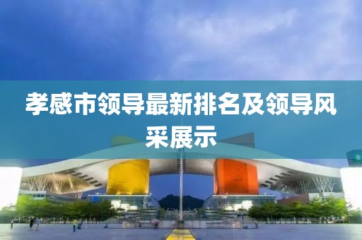 孝感市领导最新排名及领导风采展示
