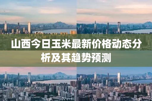 山西今日玉米最新价格动态分析及其趋势预测