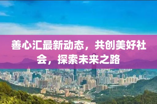善心汇最新动态，共创美好社会，探索未来之路