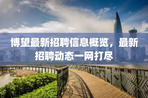 博望最新招聘信息概览，最新招聘动态一网打尽