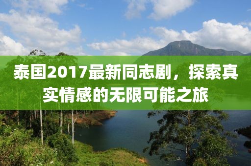 泰国2017最新同志剧，探索真实情感的无限可能之旅