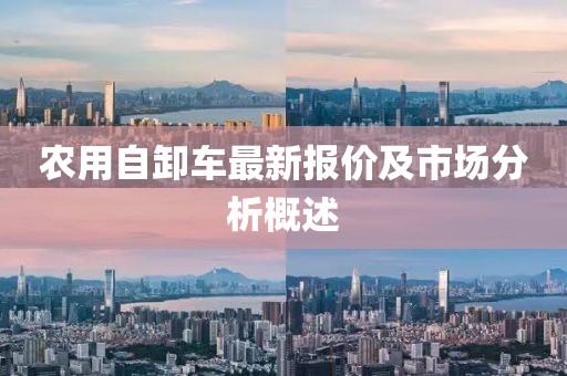 农用自卸车最新报价及市场分析概述