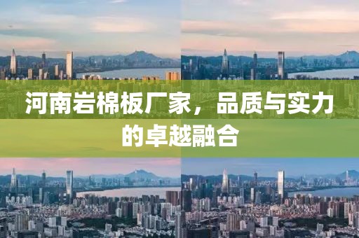 河南岩棉板厂家，品质与实力的卓越融合