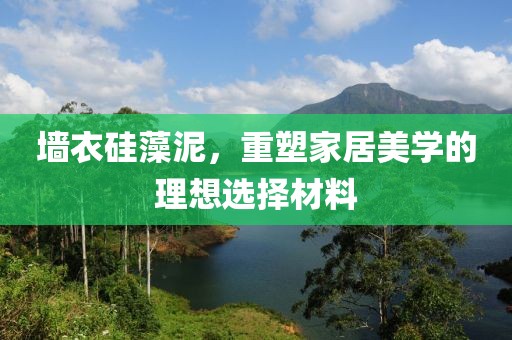 墙衣硅藻泥，重塑家居美学的理想选择材料