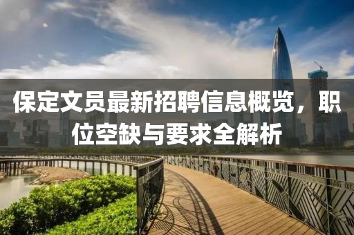 保定文员最新招聘信息概览，职位空缺与要求全解析