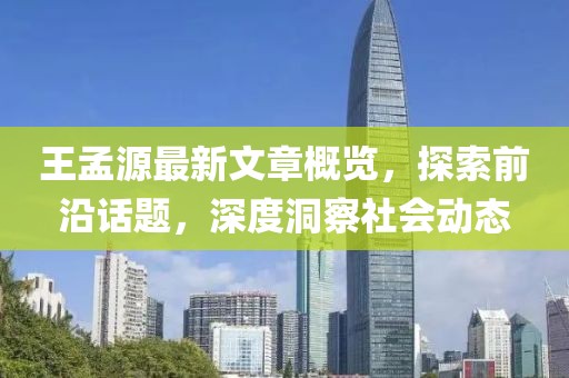 王孟源最新文章概览，探索前沿话题，深度洞察社会动态