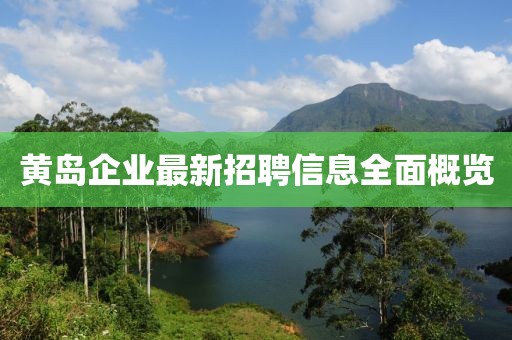 黄岛企业最新招聘信息全面概览