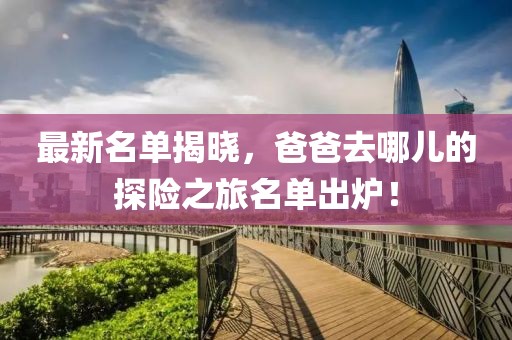 最新名单揭晓，爸爸去哪儿的探险之旅名单出炉！