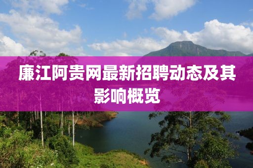 廉江阿贵网最新招聘动态及其影响概览