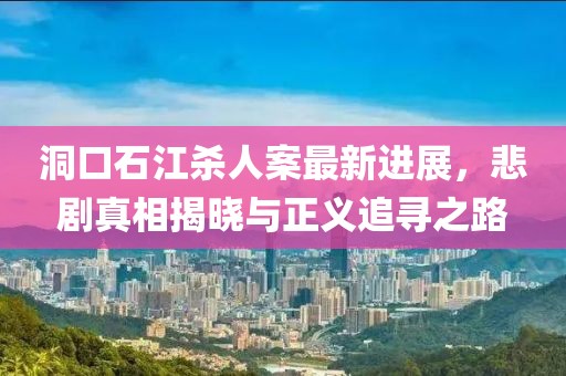 洞口石江杀人案最新进展，悲剧真相揭晓与正义追寻之路
