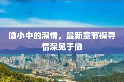微小中的深情，最新章节探寻情深见于微
