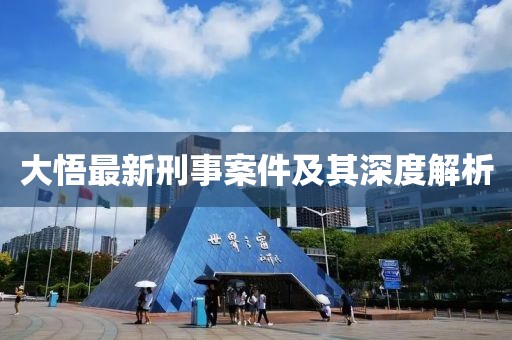 大悟最新刑事案件及其深度解析