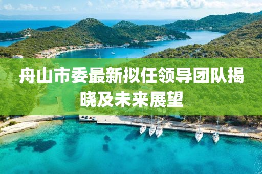 舟山市委最新拟任领导团队揭晓及未来展望