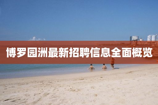 博罗园洲最新招聘信息全面概览