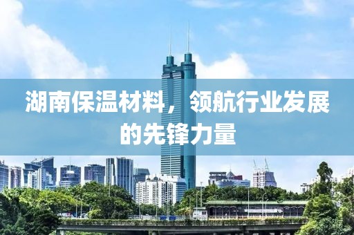 湖南保温材料，领航行业发展的先锋力量