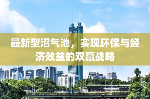 最新型沼气池，实现环保与经济效益的双赢战略
