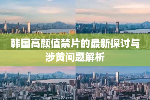 韩国高颜值禁片的最新探讨与涉黄问题解析