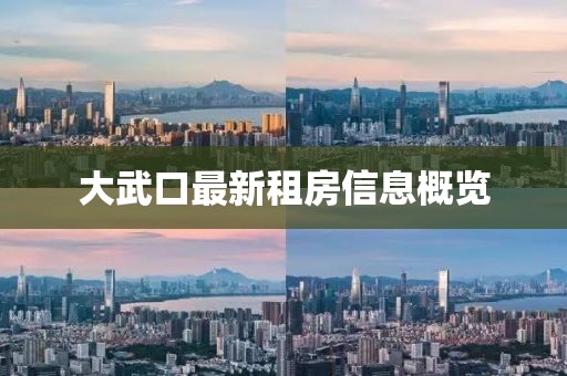 大武口最新租房信息概览